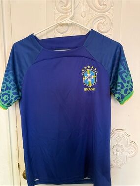 Brasil Kids Soccer Jersey - Blue